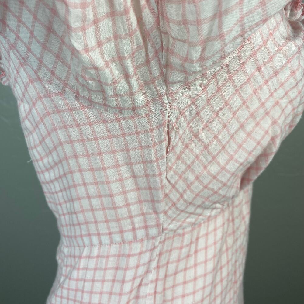 LoveShackFancy Catalina Pink Gingham Checkered Dress Size 2 - Picture 8 of 11